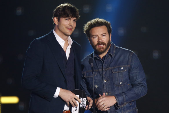 Ashton Kutcher (left) and Danny Masterson at the CMT Music Awards in 2017.