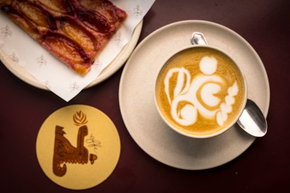 A latte at Cafe Effe made with Proud Mary coffee beans.