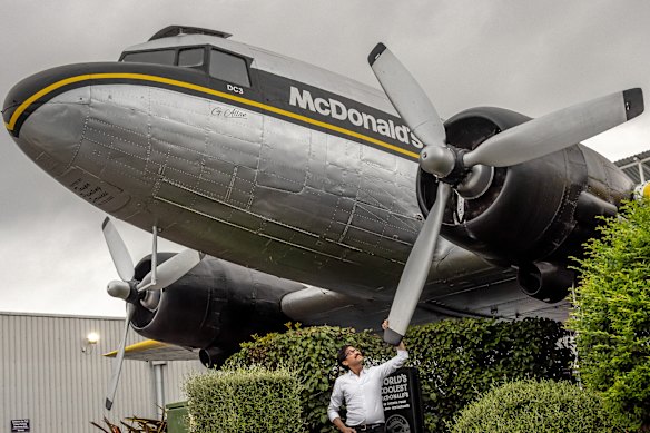 McAtlas author Gary He at Taupo McDonald’s in New Zealand.