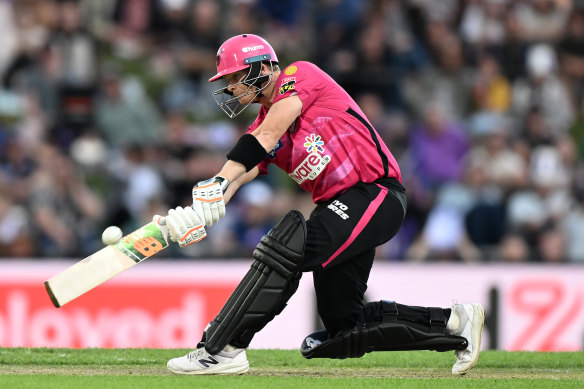 Steve Smith looked in superb touch before being removed by a full toss from Nathan Ellis.