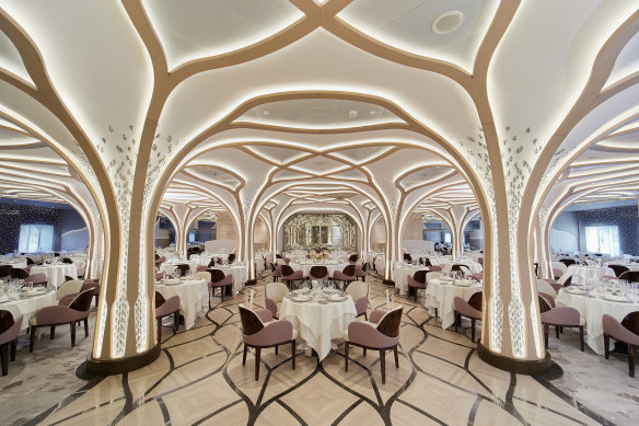 Dining on board Regent Seven Seas Grandeur.