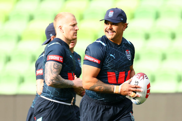 Running protection: Latrell Mitchell’s return to the Blues has had barely any focus.