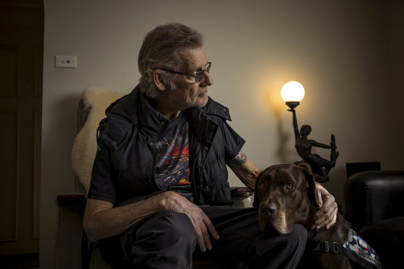 Former policeman Ron Fenton and his dog Yogi.