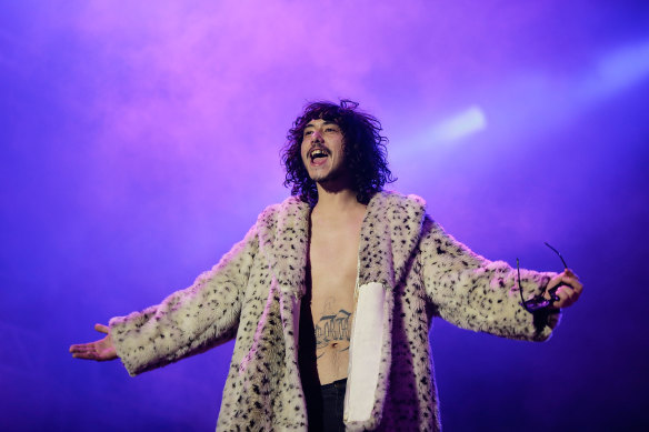 Dylan Frost of Sticky Fingers, performing at Splendour in the Grass 2016.