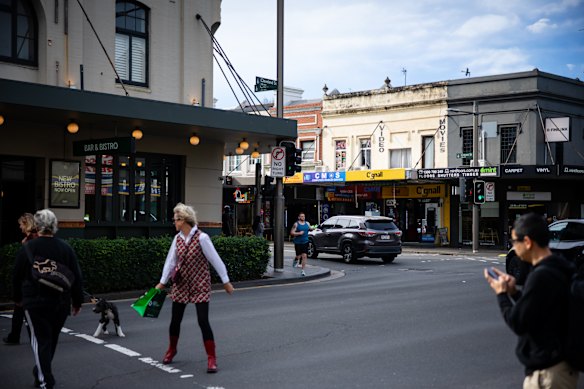 Cleveland Street, which separates Redfern from Surry Hills.