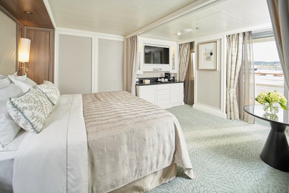 The Concierge Suite boasts a king-size bed and private balcony.
