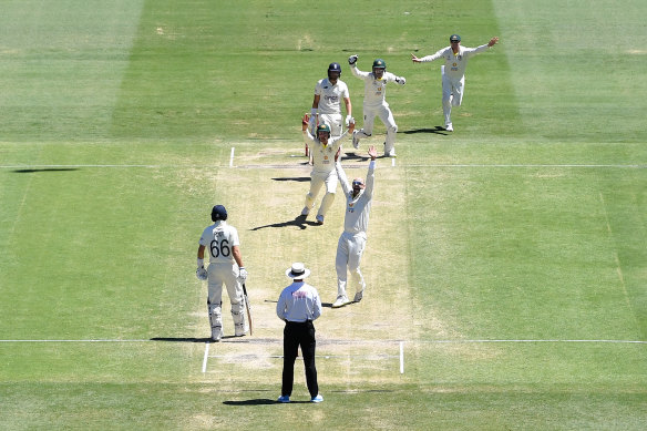 Coverage of the Gabba Test reverted to one camera behind the wicket for a time, after a power failure disrupted coverage.