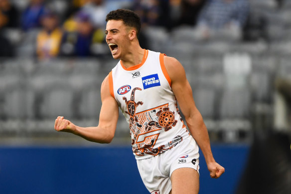 Jake Riccardi has taken the AFL by storm in his first two games for the Giants.
