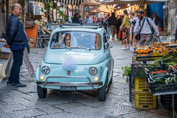 A Fiat 500 is ideal for negotiating Italy’s twisting, narrow streets.