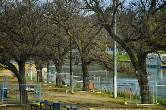 The Greenline works at Birrarung Marr in August