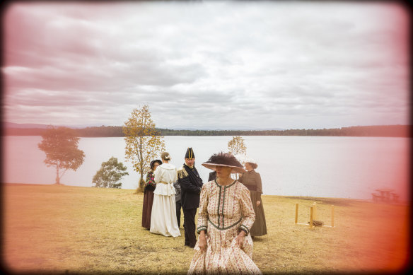 The re-enactment on Sunday at Yan Yean Reservoir, which has turned 170 years old.