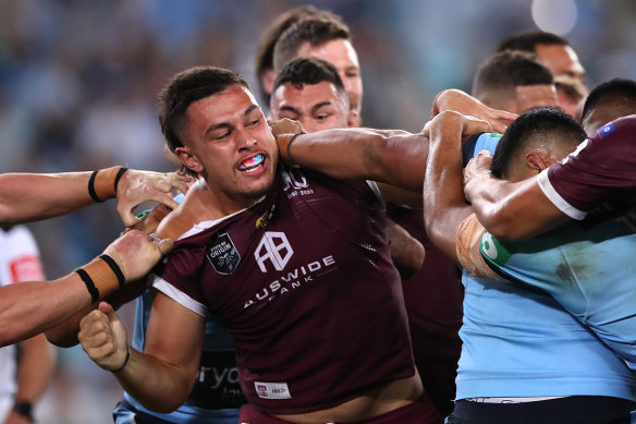 Queensland have unearthed a new cult figure in boom forward Tino Fa'asuamaleaui.