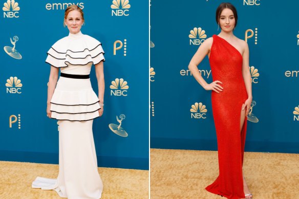 Kaitlyn Dever and Laura Linney at the 74th Primetime Emmy Awards.