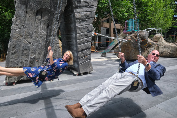 Lord Mayor Sally Capp (left) says Melbourne’s bluestone footpaths have charm and character. 