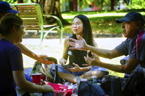 Melbourne dog groomer July Ritthichaiwong at the picnic.