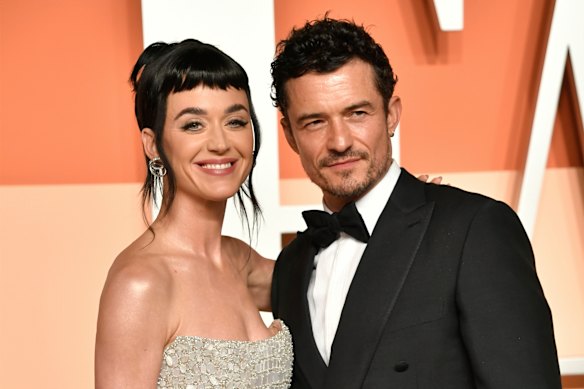 Katy Perry and Orlando Bloom at this year’s Vanity Fair Oscars Party. 