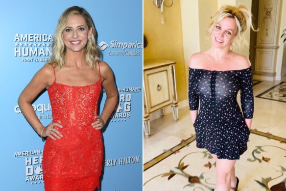 Actor Sarah Michelle Gellar does not post her children on social media; Britney Spears has faced criticism for some of the images she posts on her Instagram.