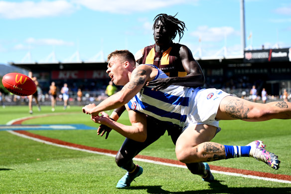 Footy in Tasmania.