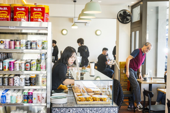 The cute cafe showcases Japanese curry.