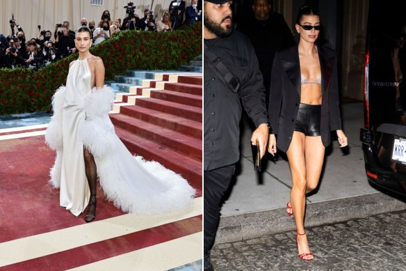 Hailey Bieber's Met Gala After-Party Look Included a Sheer