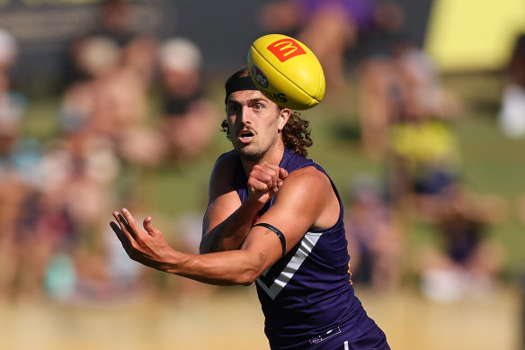 Luke Jackson in action for the Dockers.