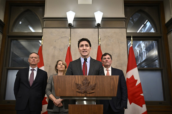 Canadian Prime Minister Justin Trudeau announced immediate retaliatory tariffs following US President Donald Trump’s executive orders.