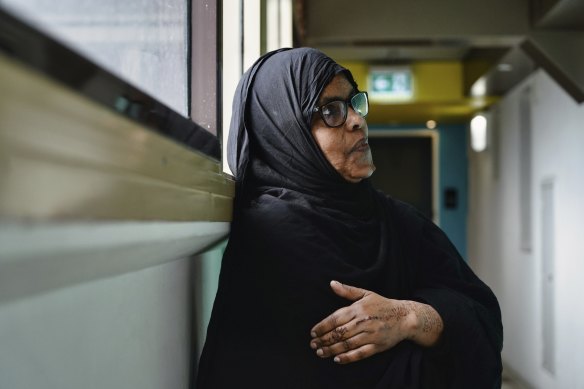 Safia Solleman, a resident at the Wellington Street public high-rise flats in Collingwood.