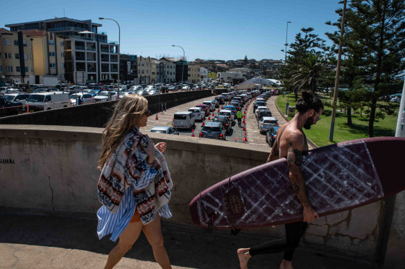 The testing clinic at Bondi Beach was busy in January.