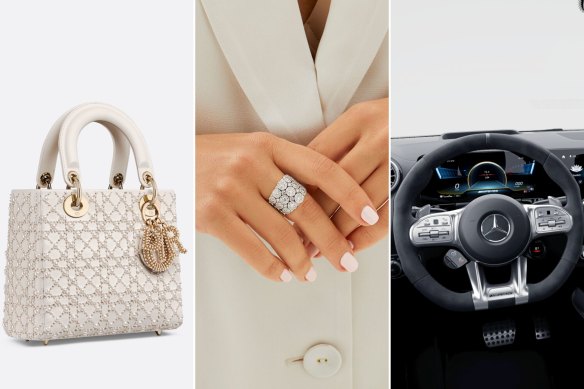 Lady Dior handbag, $15,000, sold-out online; Digital sales of Michael Hill engagement rings reached 2 per cent last week; Mercedes-Benz opened a digital showroom studio in Victoria in January.