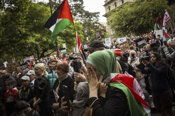 Thousands of people attended the rally in Melbourne.