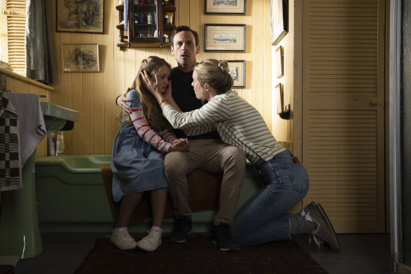 L-R: Alix West Lefler, from left, Scoot McNairy and Mackenzie Davis.