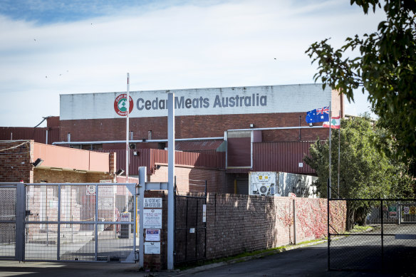 The Cedar Meats plant, where Victoria's biggest COVID-19 cluster emerged.