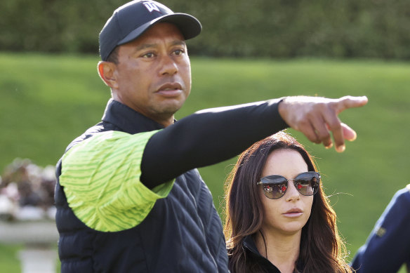 Tiger Woods and Erica Herman in Ireland in July.