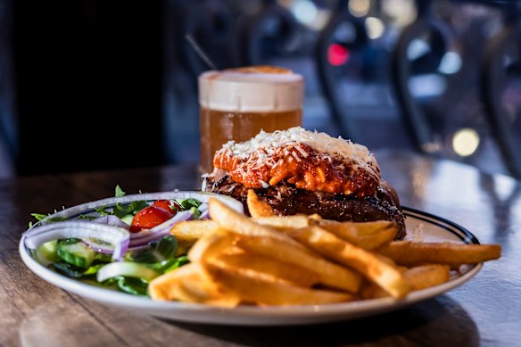 Chich's Balkan-inspired beef parmigiana.