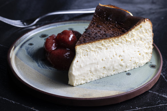 Basque cheesecake.