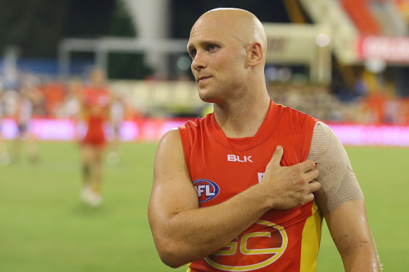 Gary Ablett and that troublesome shoulder.