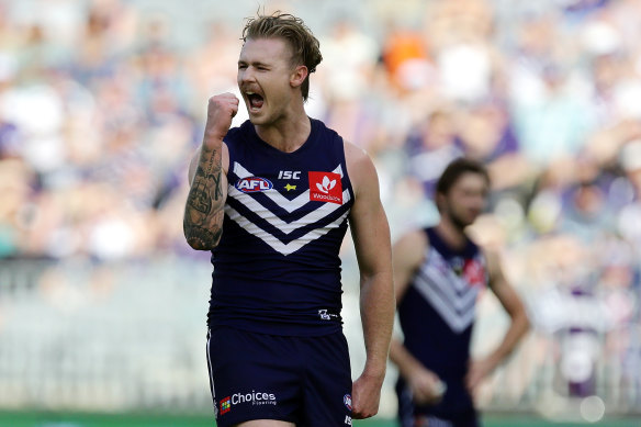 Cam McCarthy during his playing days with the Dockers in 2018.