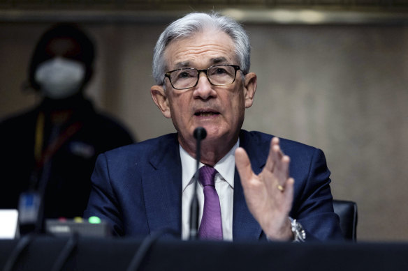 Fed chair Jerome Powell has been heavily criticised for not acting sooner to fight oinflation. 