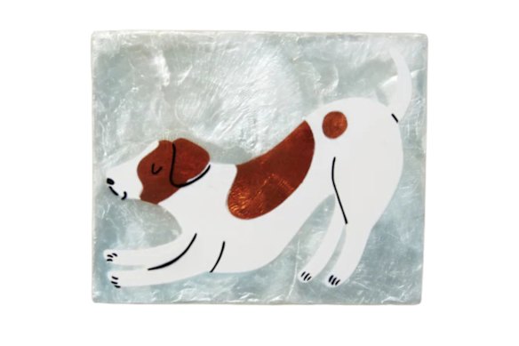The pup tiles are available in a range of dog breeds.
