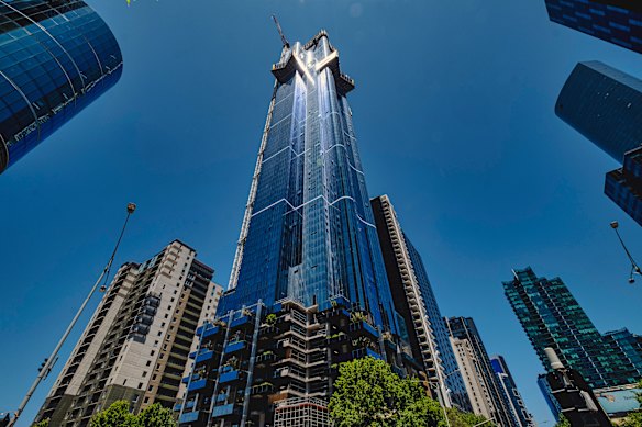 Rising to 319 metres, Australia 108 dominates Melbourne’s skyline.
