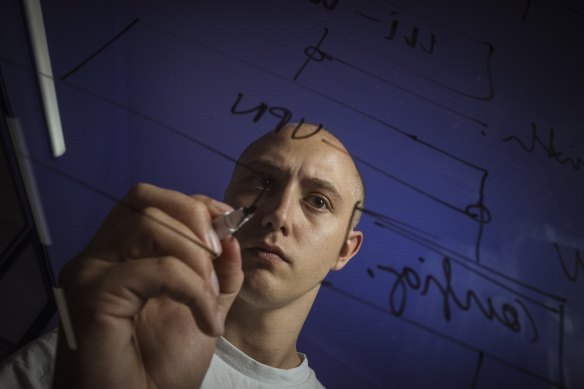 Keaton Okkonen, the co-founder of artificial intelligence start-up black.ai.