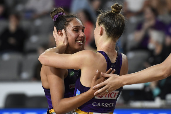 The Firebirds faced more questions about Jemma Mi Mi's omission from last week's Indigenous round during their win over the Magpies on Saturday. 