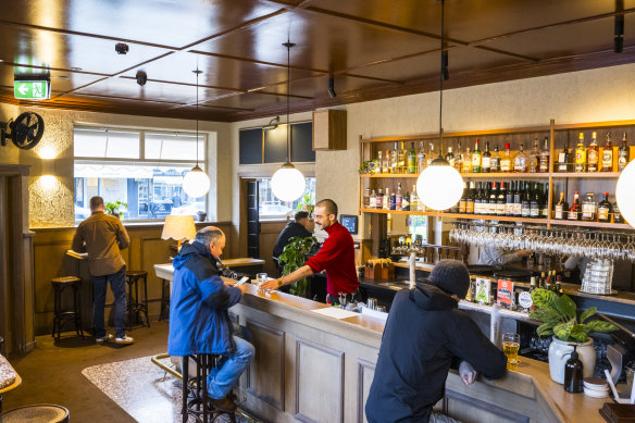 The front bar at The Courthouse Hotel.