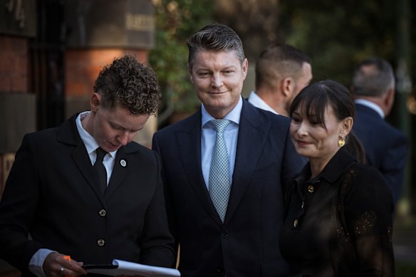 Deputy Premier of Victoria Ben Carrol arrives at Raheen ahead of Kylie Minogue’s headline act. 