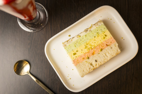 The classic cassata (layered ice-cream cake).