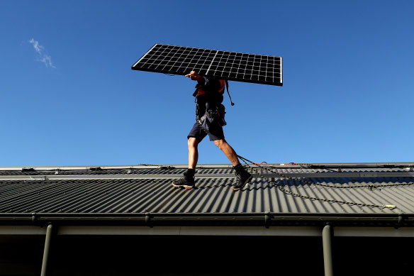 One in three Australian households already have rooftop panels.