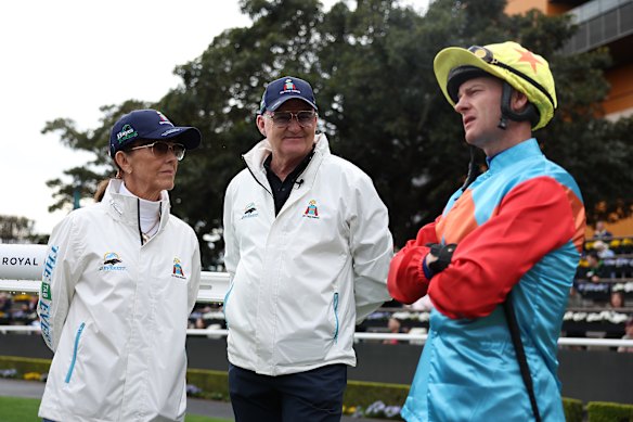 David Hayes and Zac Purton enjoy a chat at last week’s trials at Randwick.