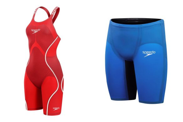 The Speedo Fastskin swimsuits – LZR Intent 2.0 (left) and LZR Valor 2.0 (right) – will be used by the majority of Australia’s top swimmers.