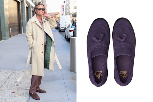 Above: Walton Goggins. Right: Last Resort “VM005” loafers.