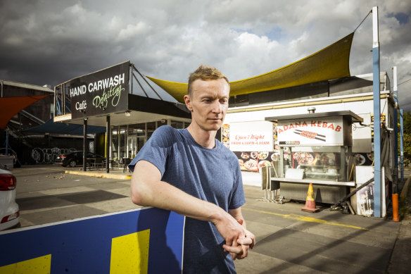 Fitzroy North resident Michael Lock is fighting the proposed six-storey development on Nicholson Street. 